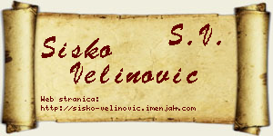 Sisko Velinović vizit kartica